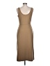 Open Edit Solid Tan Casual Dress Size L - photo 2