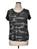 Lucky Brand Camo Gray Short Sleeve Top Size XL - photo 1