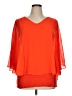 Joseph A. 100% Polyester Orange 3/4 Sleeve Blouse Size XL (estimated) - photo 1