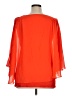 Joseph A. 100% Polyester Orange 3/4 Sleeve Blouse Size XL (estimated) - photo 2
