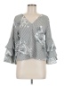 Style Envy Gray 3/4 Sleeve Blouse Size M - photo 1