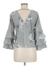 Style Envy Gray 3/4 Sleeve Blouse Size M - photo 2