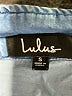 Lulus Blue Long Sleeve Button-Down Shirt Size S - photo 7