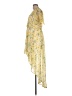 AUW 100% Polyester Floral Yellow Cocktail Dress Size L - photo 5