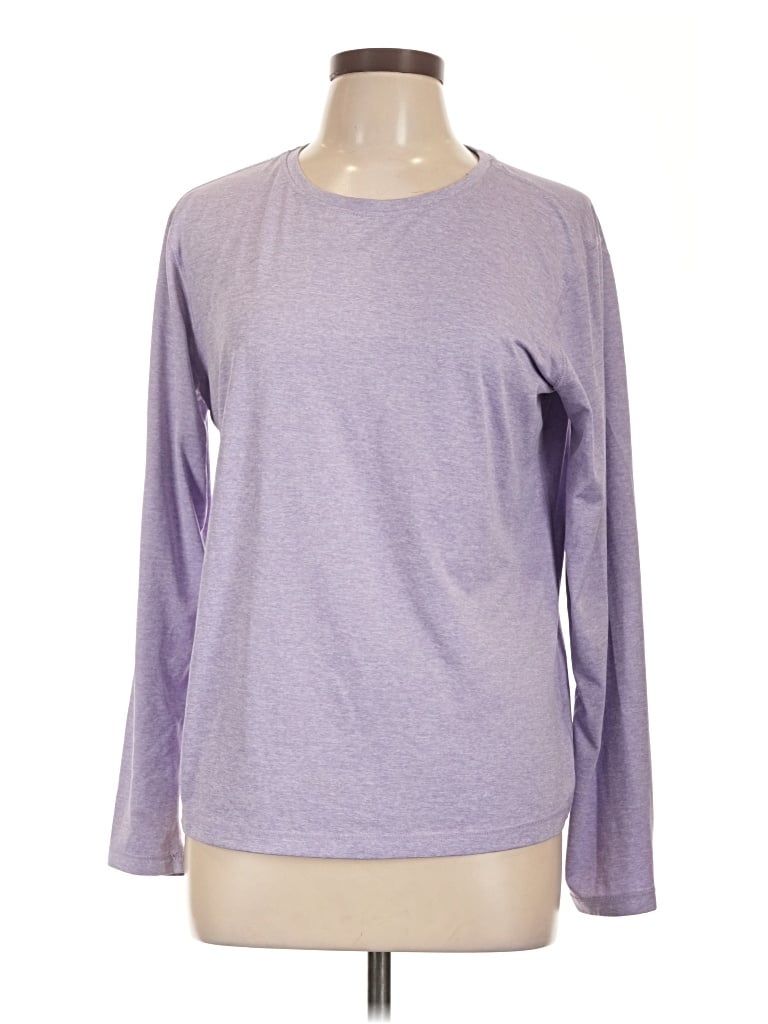 Pre-owned Athletic Works Long Sleeve T-shirt In Purple