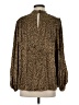 FRAME 100% Silk Animal Print Brown Long Sleeve Silk Top Size S - photo 2