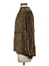 FRAME 100% Silk Animal Print Brown Long Sleeve Silk Top Size S - photo 5