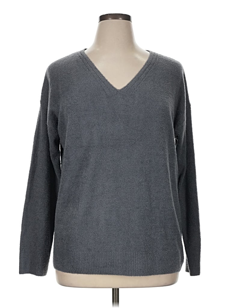 Pre-owned Barefoot Dreams Pullover Sweater In Gray