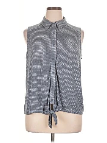 Adrianna Papell Sleeveless Button-Down Shirt (view 1)