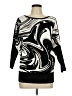 Alfani Print Black Pullover Sweater Size L - photo 1