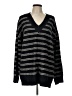 n:Philanthropy Stripes Black Pullover Sweater Size L - photo 1