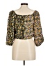BCBGeneration 100% Polyester Yellow 3/4 Sleeve Blouse Size M (estimated) - photo 2
