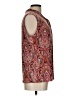 Tahari Paisley Burgundy Sleeveless Blouse Size L - photo 4