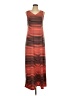 Apt. 9 Stripes Orange Casual Dress Size L - photo 1