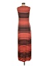 Apt. 9 Stripes Orange Casual Dress Size L - photo 2