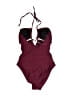 Suboo Solid Burgundy One Piece Swimsuit Size 0 - photo 2