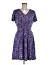 Wisp Print Purple Casual Dress Size 8 - photo 1