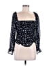 Pleione 100% Polyester Black 3/4 Sleeve Blouse Size M - photo 1