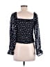 Pleione 100% Polyester Black 3/4 Sleeve Blouse Size M - photo 2