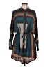 Boohoo 100% Polyester Print Brown Casual Dress Size 12 - photo 1