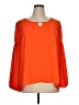 NY Collection 100% Polyester Orange Long Sleeve Blouse Size 1X (estimated) - photo 1