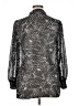 Olivia Grey 100% Polyester Metallic Silver Long Sleeve Blouse Size XL - photo 2