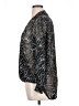 Olivia Grey 100% Polyester Metallic Silver Long Sleeve Blouse Size XL - photo 5