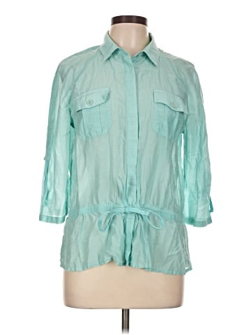 Jones New York Signature 3/4 Sleeve Button-Down Shirt (view 1)