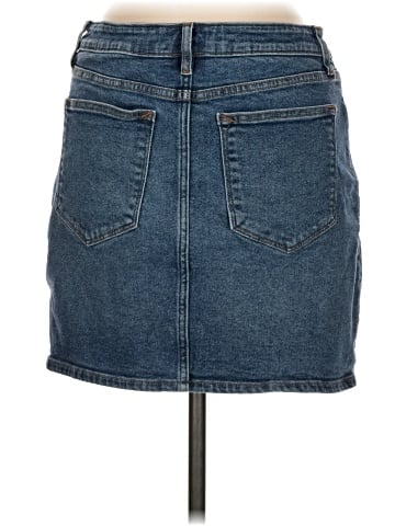 Aqua Denim Skirt (view 2)