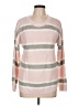 SO Stripes Pink Pullover Sweater Size L - photo 1