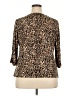 DressBarn Animal Print Brown 3/4 Sleeve Blouse Size 2X - photo 2