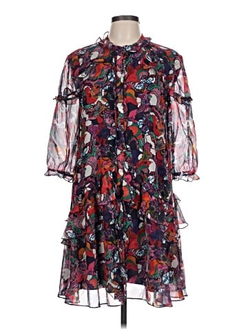 Saloni 3/4 Sleeve Silk Top (view 1)