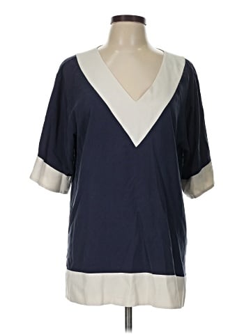 Tory Burch Short Sleeve Silk Top (view 1)