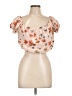 LUCA + GRAE 100% Polyester Tan Short Sleeve Blouse Size L - photo 1