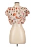LUCA + GRAE 100% Polyester Tan Short Sleeve Blouse Size L - photo 2