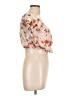 LUCA + GRAE 100% Polyester Tan Short Sleeve Blouse Size L - photo 4
