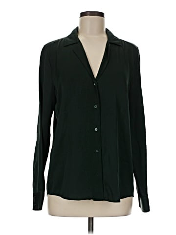 Quince Long Sleeve Silk Top (view 1)
