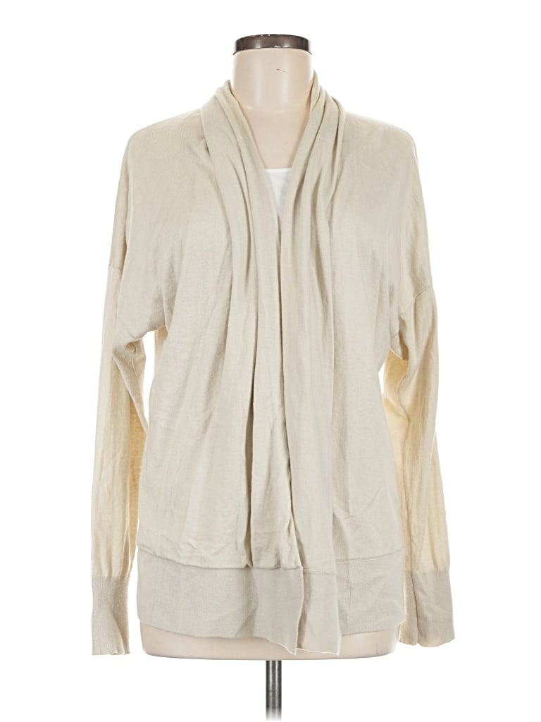 Pre-owned Halogen Cardigan Sweater In Ivory