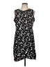 Nine West Graphic Black Casual Dress Size L - photo 1