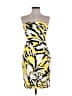 Express Design Studio Graphic Yellow Cocktail Dress Size 6 - photo 1