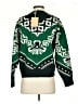 Suncoo Print Green Pullover Sweater Size XS - photo 2