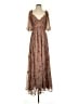 Storia 100% Polyester Brown Casual Dress Size S - photo 1