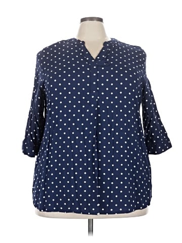 Woman Within 3/4 Sleeve Button-Down Shirt (view 1)