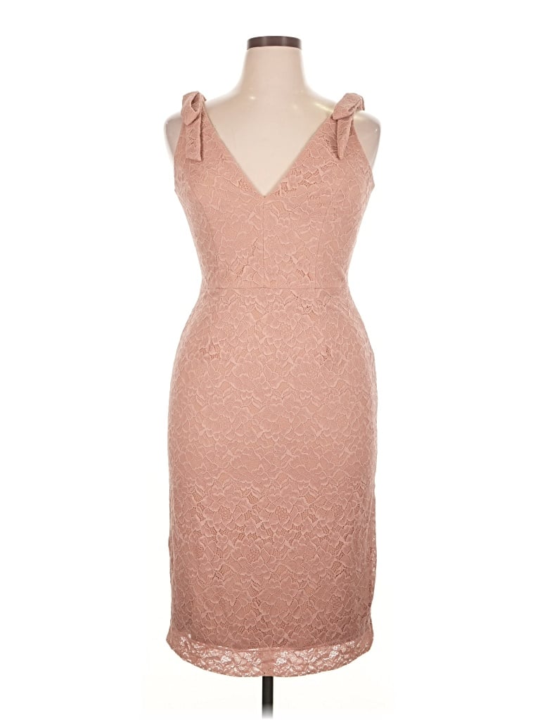 Pre-owned Dress The Population Cocktail Dress In Tan