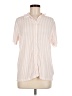 Amazon Essentials Stripes Pink Short Sleeve Blouse Size M - photo 1