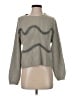 Listicle Chevron-herringbone Gray Pullover Sweater Size S - photo 1
