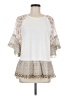Unbranded 100% Polyester Ivory Short Sleeve Blouse Size M - photo 1