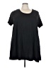 Roaman's Black Short Sleeve T-Shirt Size 30 (3X) - photo 1