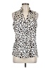 Express Outlet 100% Polyester Animal Print Ivory Sleeveless Blouse Size M - photo 1