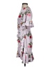 Keepsake 100% Polyester Print Gray Casual Dress Size S - photo 5